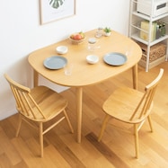 半円ダイニング3点セット (IW/WS)