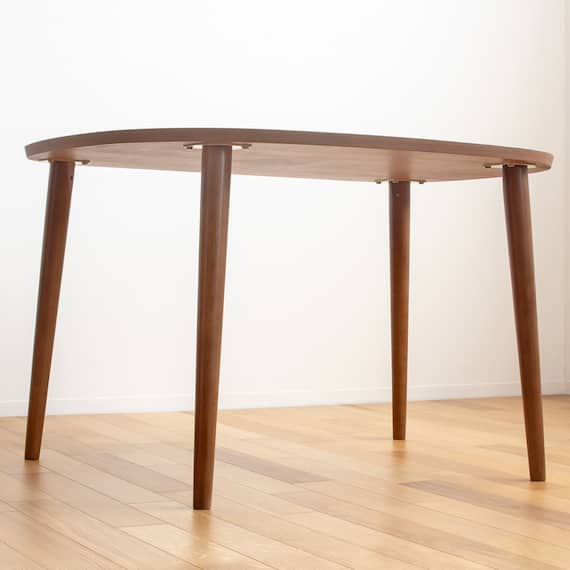 半円ダイニングテーブル (IW BR) 10枚目画像