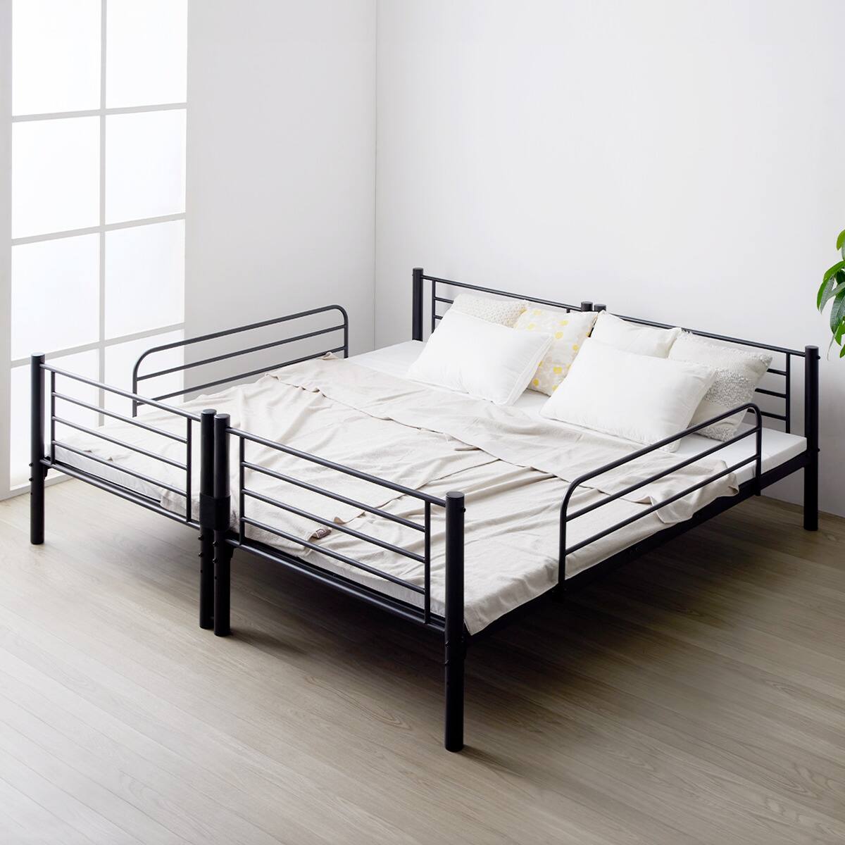 頑丈スチール製2段ベッド (IW BK) | ニトリネット【公式】 家具