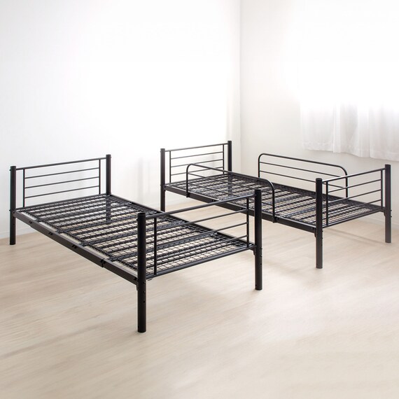 頑丈スチール製二段ベッド (IW BK) 6枚目画像