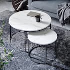 円形ネストテーブル (IW グレー) 1枚目画像