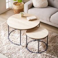 円形ネストテーブル (IW ナチュラル)