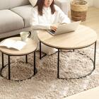 円形ネストテーブル (IW ナチュラル) 7枚目画像