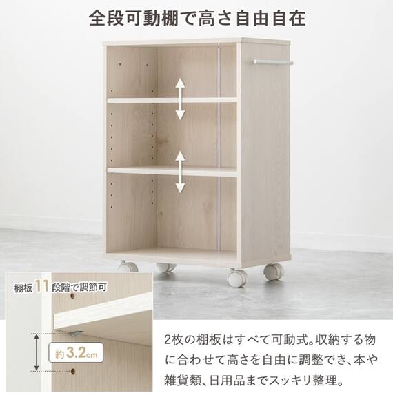 押入れクローゼット収納  (IW2545 幅25×奥行45cm ホワイトウォッシュ) 12枚目画像