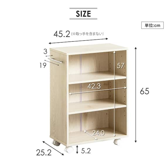 押入れクローゼット収納 (IW2545 幅25×奥行45cm ホワイトウォッシュ) 16枚目画像