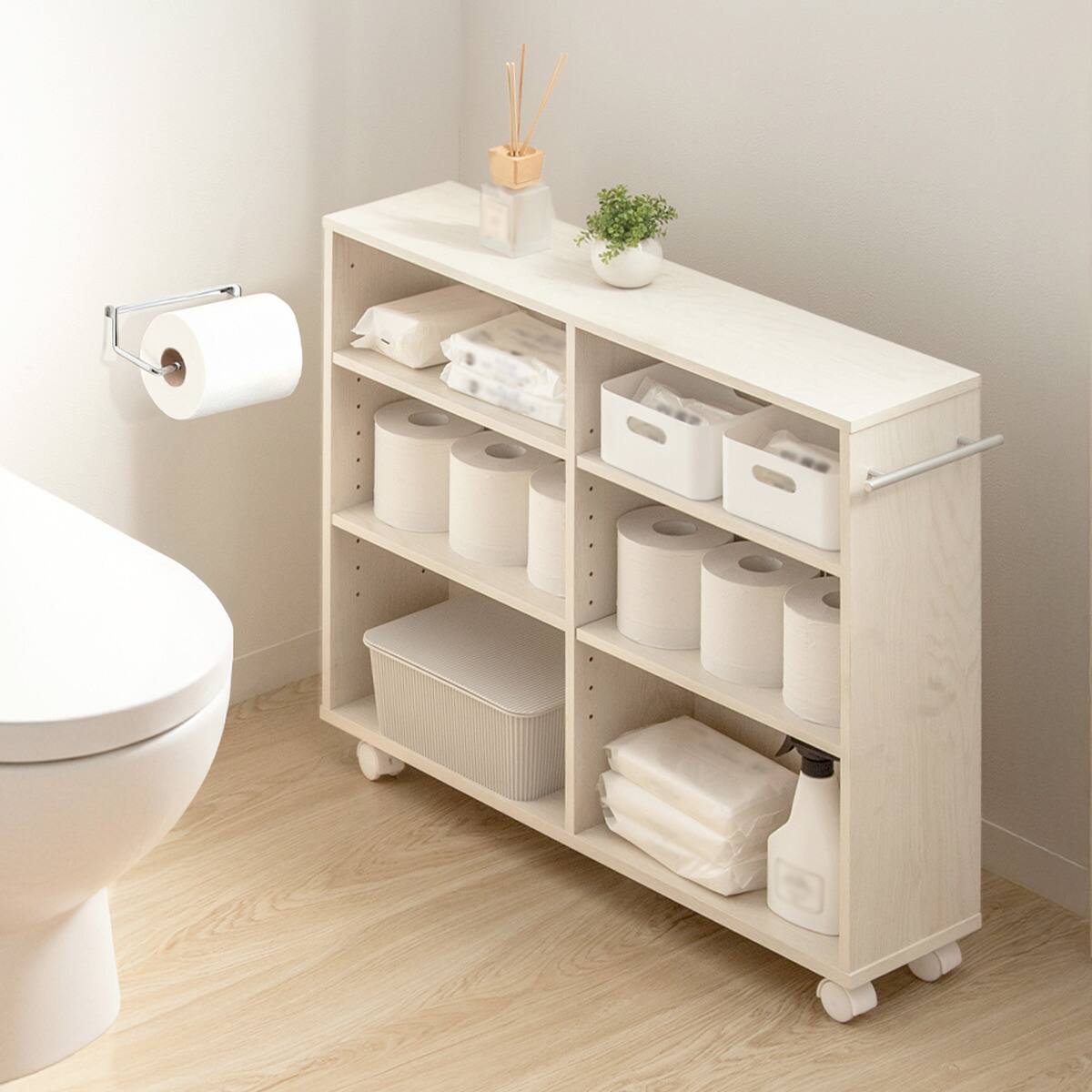 押入れクローゼット収納 (IW1975 幅19×奥行75cm ホワイトウォッシュ