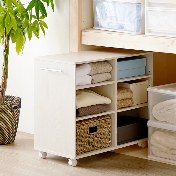 押入れクローゼット収納 (IW3875 幅38×奥行75cmホワイトウォッシュ) 2枚目画像