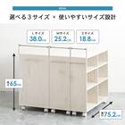 押入れクローゼット収納 (IW3875 幅38×奥行75cmホワイトウォッシュ) 6枚目画像