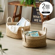 取手付きシーグラスバスケット2個セット(S・L)