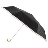 UVグログランバイカラー 折りたたみ傘(ブラック)