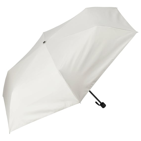 【晴雨兼用】オールウェザー折りたたみ傘 遮熱 (アイボリー) 2枚目画像