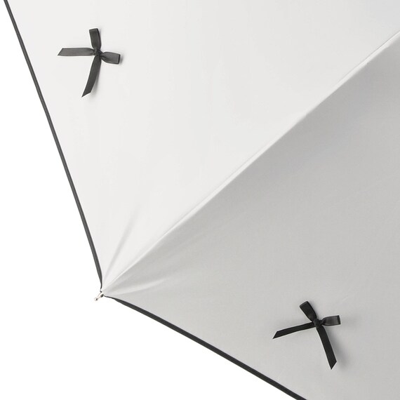 【晴雨兼用】UVノーブルリボン長傘 (ホワイト) 7枚目画像