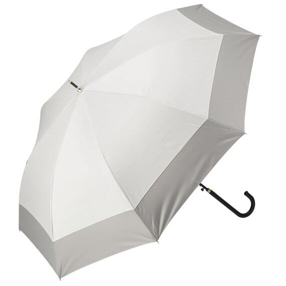 【晴雨兼用】UVニュアンスバイカラー長傘 (ホワイト) 2枚目画像