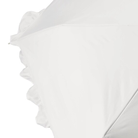 【晴雨兼用】UVフレンチフリル折りたたみ傘 (アイボリー) 6枚目画像