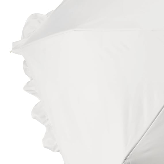 【晴雨兼用】UVフレンチフリル折りたたみ傘 (アイボリー) 6枚目画像