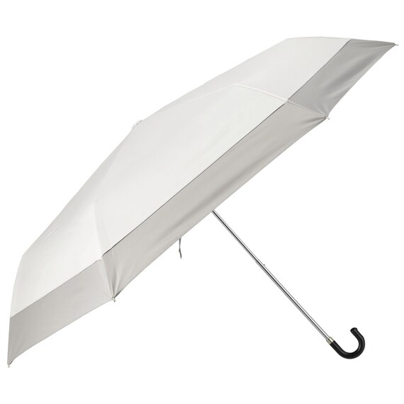 【晴雨兼用】UVニュアンスバイカラー折りたたみ傘 (ホワイト) 1枚目画像