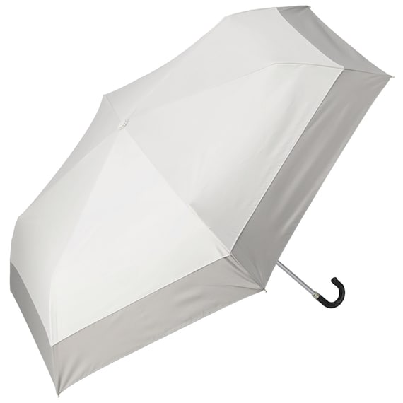 【晴雨兼用】UVニュアンスバイカラー折りたたみ傘 (ホワイト) 2枚目画像