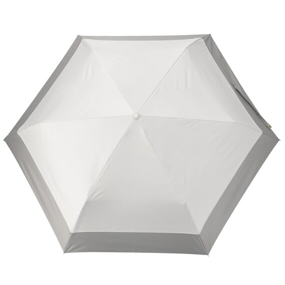 【晴雨兼用】UVニュアンスバイカラー折りたたみ傘 (ホワイト) 3枚目画像