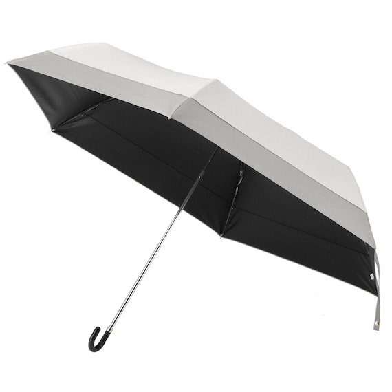 【晴雨兼用】UVニュアンスバイカラー折りたたみ傘 (ホワイト) 4枚目画像