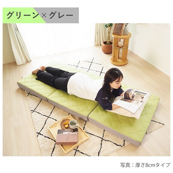 しっかり支える吸水速乾スリムマットレス (厚さ12cm/ブルー) 18枚目画像