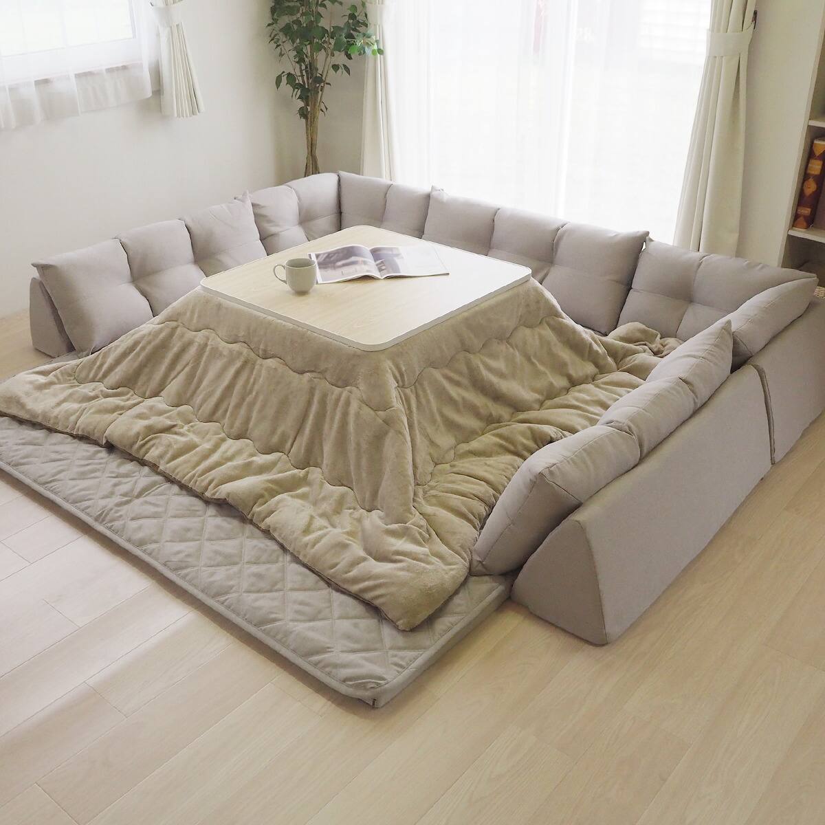 日本製】洗えるラグパッド付きコーナーソファセット (U字型) | ニトリ