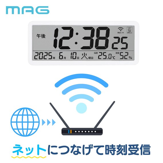 無線LAN対応デジタル温湿時計(T801) 4枚目画像