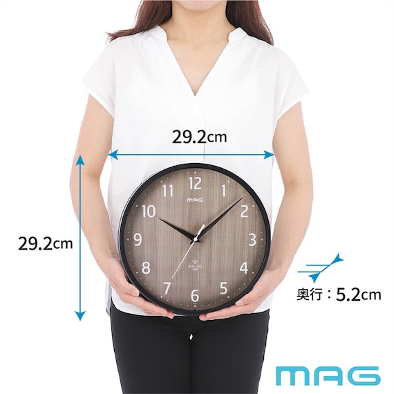 無線LAN対応掛け時計(ダークグレー) 2枚目画像