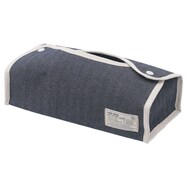 ティッシュケース ヘリンボーン(ネイビー)