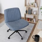 広々座面であぐらがかけるチェア (ブルー) 6枚目画像