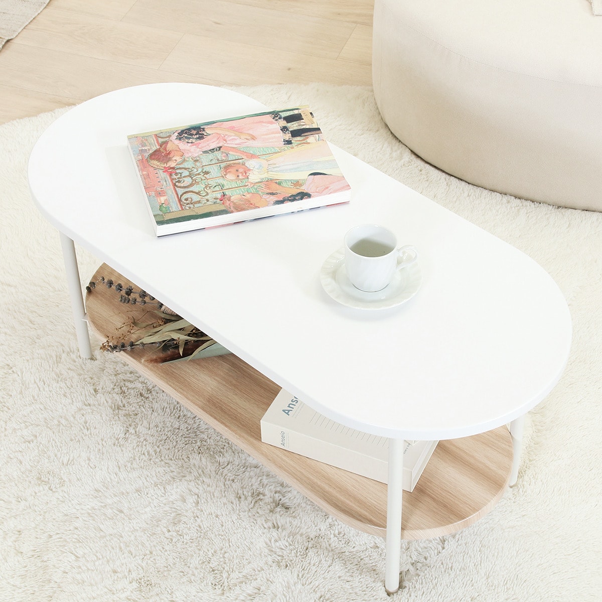 収納棚つきテーブル ティッシュも収納できる棚付きテーブル (NA) | ニトリネット【公式