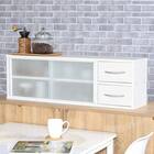 両側から取り出せるカウンター上収納 (幅90cm OAKWH) 1枚目画像