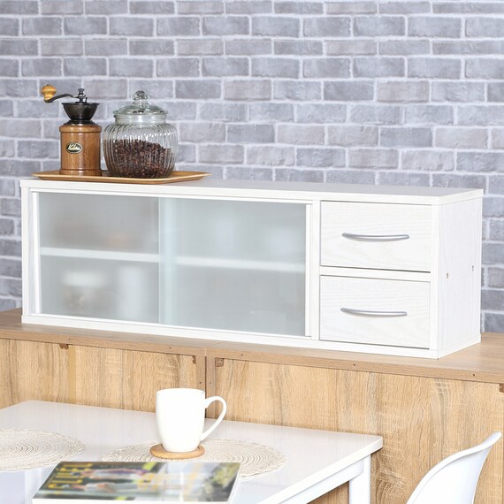 両側から取り出せるカウンター上収納 (幅90cm OAKWH) 1枚目画像