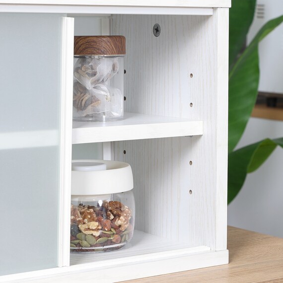 両側から取り出せるカウンター上収納 (幅90cm OAKWH) 5枚目画像