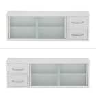 両側から取り出せるカウンター上収納 (幅90cm OAKWH) 8枚目画像