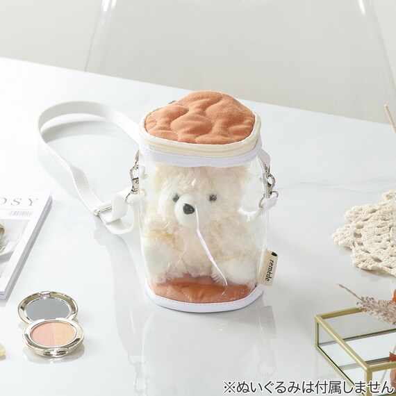 推し活 ぬいぐるみクリアバッグ(オレンジ) 2枚目画像