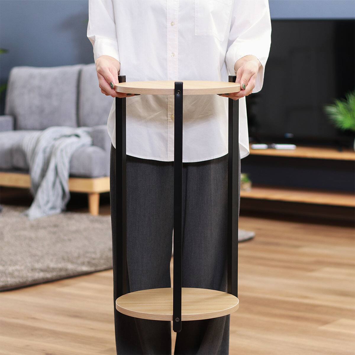 ホットドリンクディスプレイ 2段式 ディスプレイスタンド2段（ブラック） | ニトリネット【公式】 家具