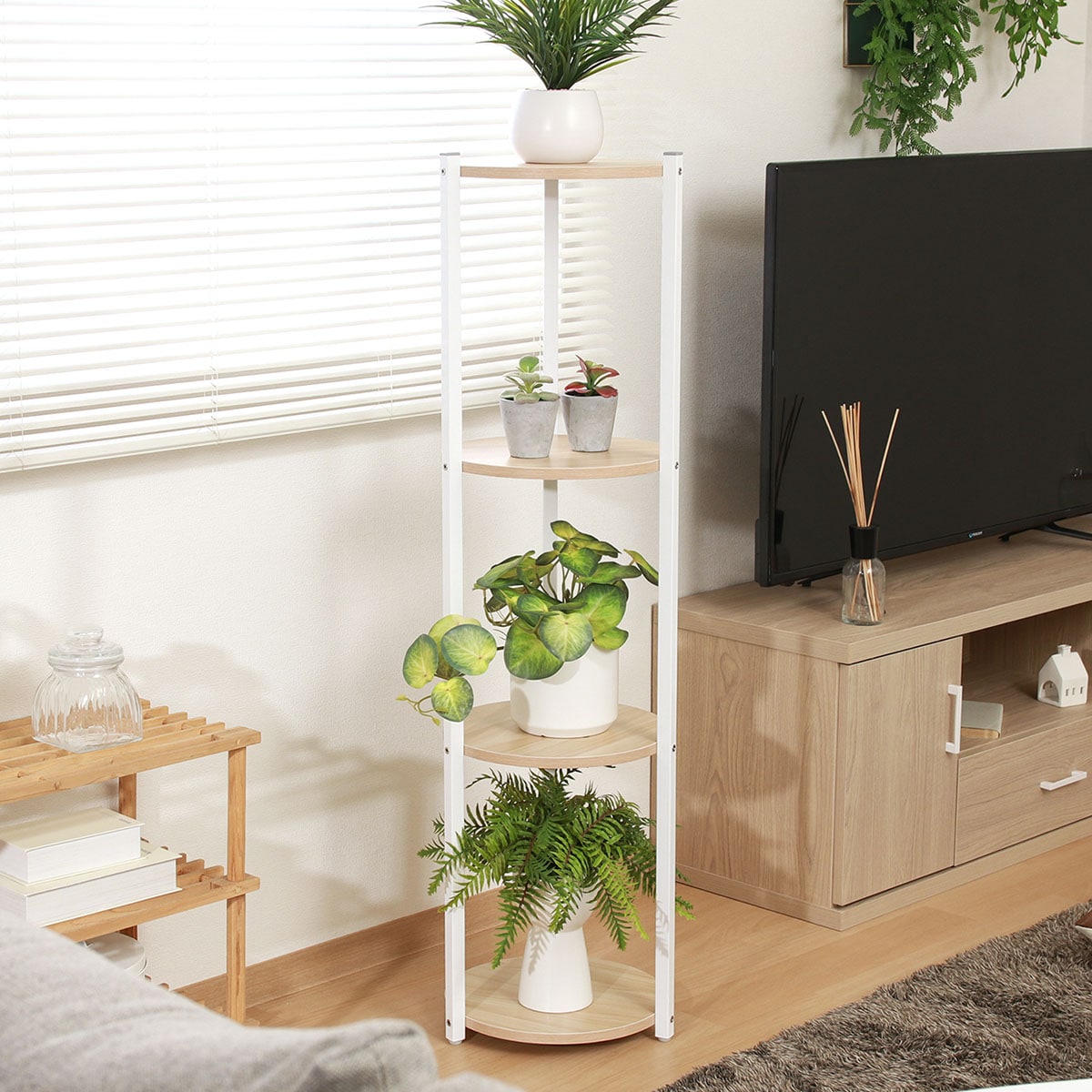 ディスプレイスタンド4段（ホワイト） | ニトリネット【公式】 家具