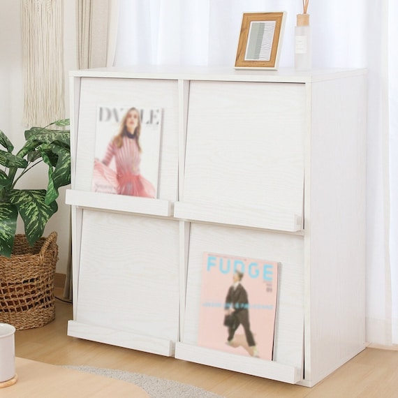 ディスプレイラック (4扉 オーク柄 WH) 1枚目画像