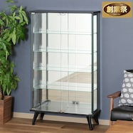 ガラスディスプレイラック (背面ミラー付き)【期間限定価格:11/27~1/5まで】