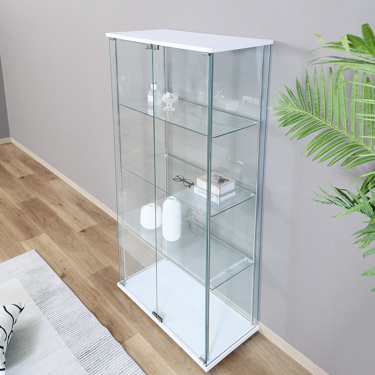 ガラスディスプレイケース (クリアタイプ ホワイト) | ニトリネット