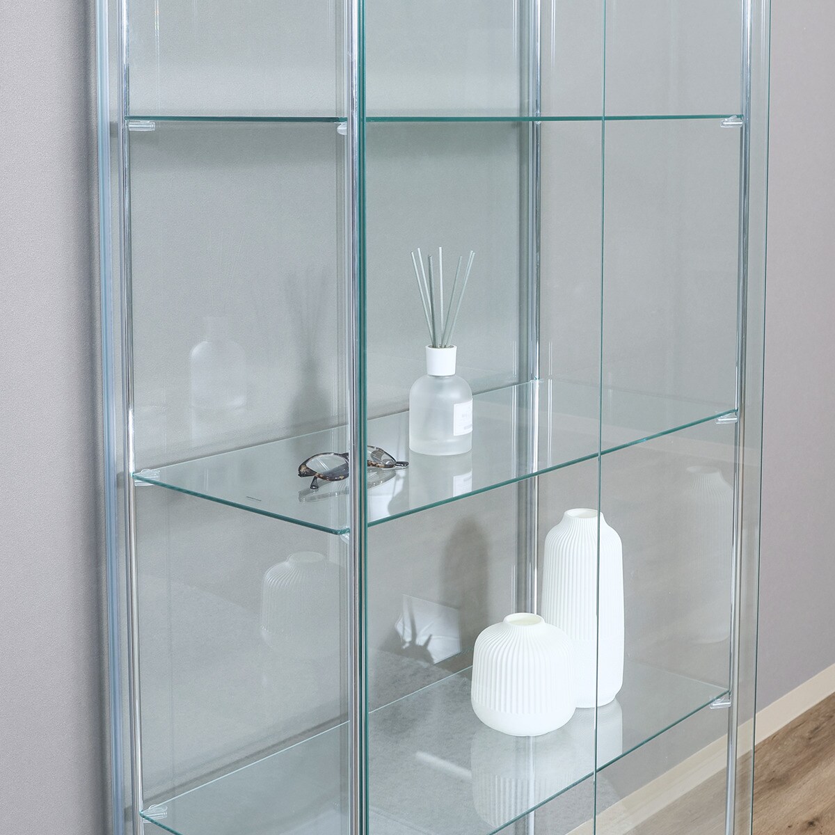 ガラスディスプレイケース (クリアタイプ ホワイト) | ニトリネット