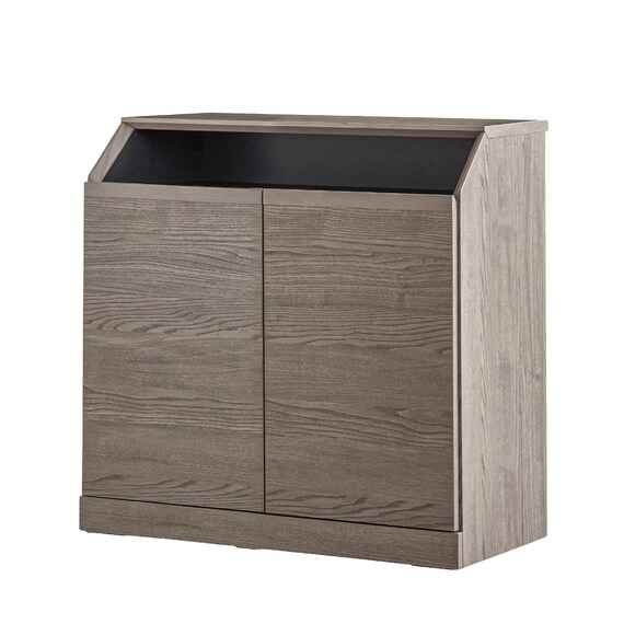 カウンター下にも収まるサイドボード (幅80cm GY) 1枚目画像