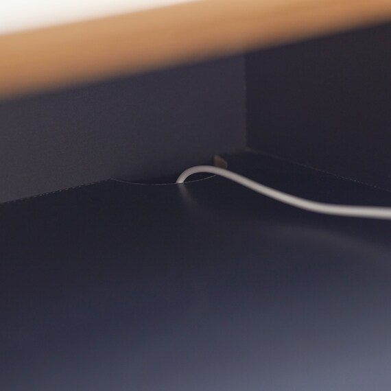 カウンター下にも収まるサイドボード (幅80cm GY) 4枚目画像