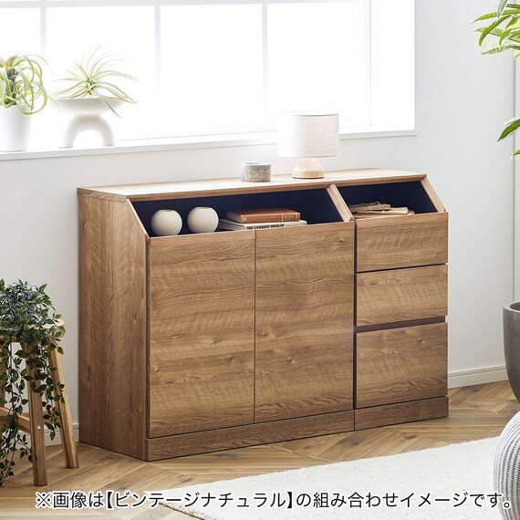 カウンター下にも収まるサイドボード (幅80cm GY) 9枚目画像