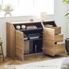 カウンター下にも収まるサイドボード (幅80cm GY) 10枚目画像