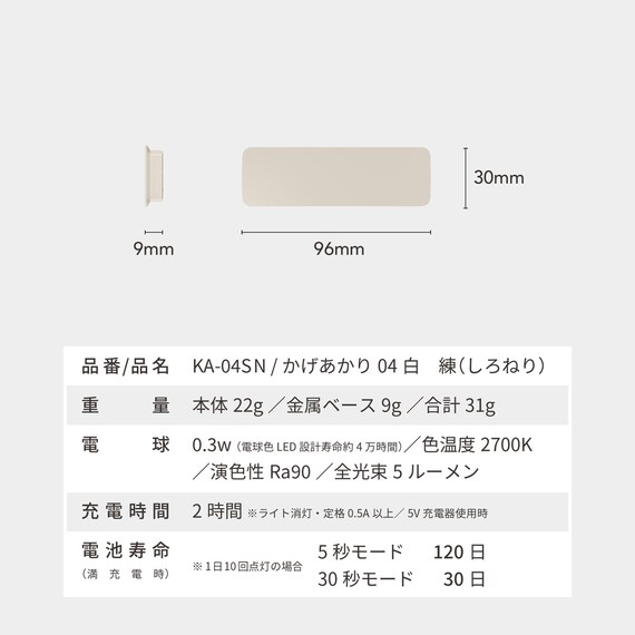 センサーライト かげあかり(04 しろねり) 7枚目画像