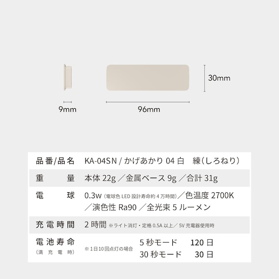 センサーライト かげあかり(04 しろねり) 7枚目画像