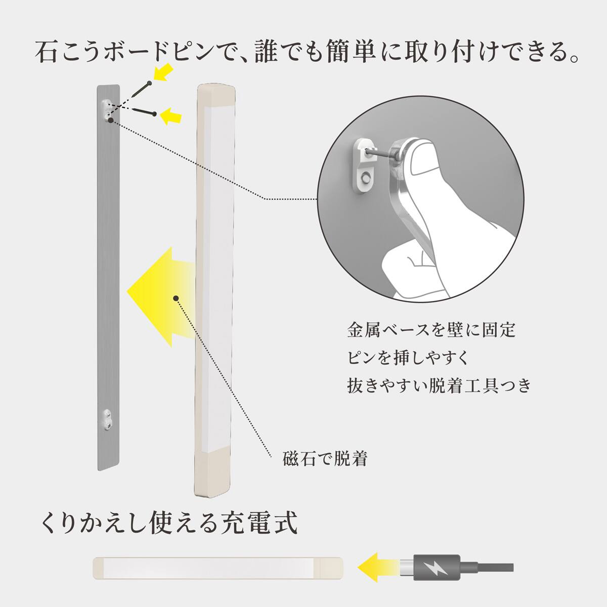 センサーライト かげあかり(06 しろねり) | ニトリネット【公式】 家具