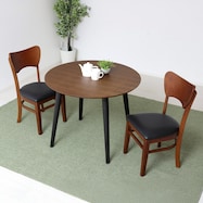 北欧風 円形ダイニング3点セット