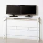 モニタ2台置きができる スリムサブテーブル (WH) 1枚目画像